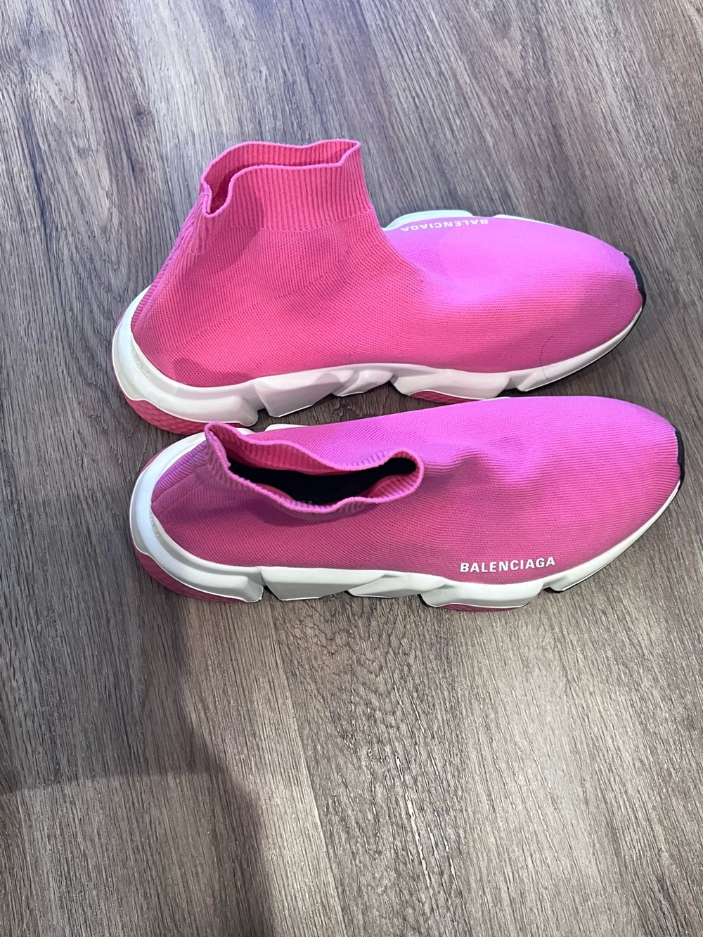 Balenciaga Hot Pink Sock-Style Speed Trainer Sneakers